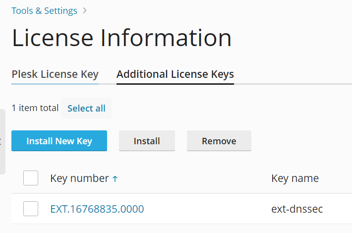 additional key