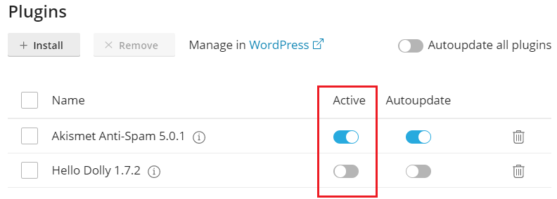 image activate toggle