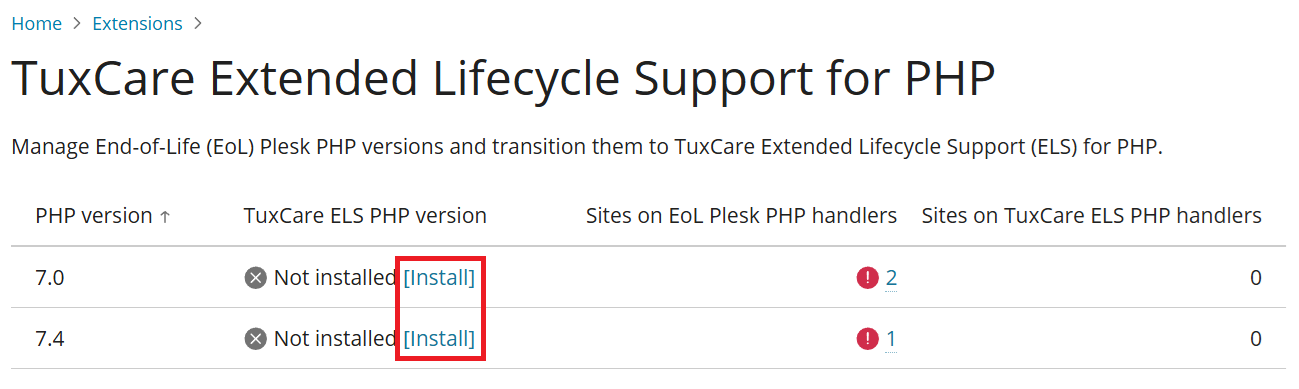 image not configured