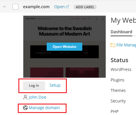 image website status